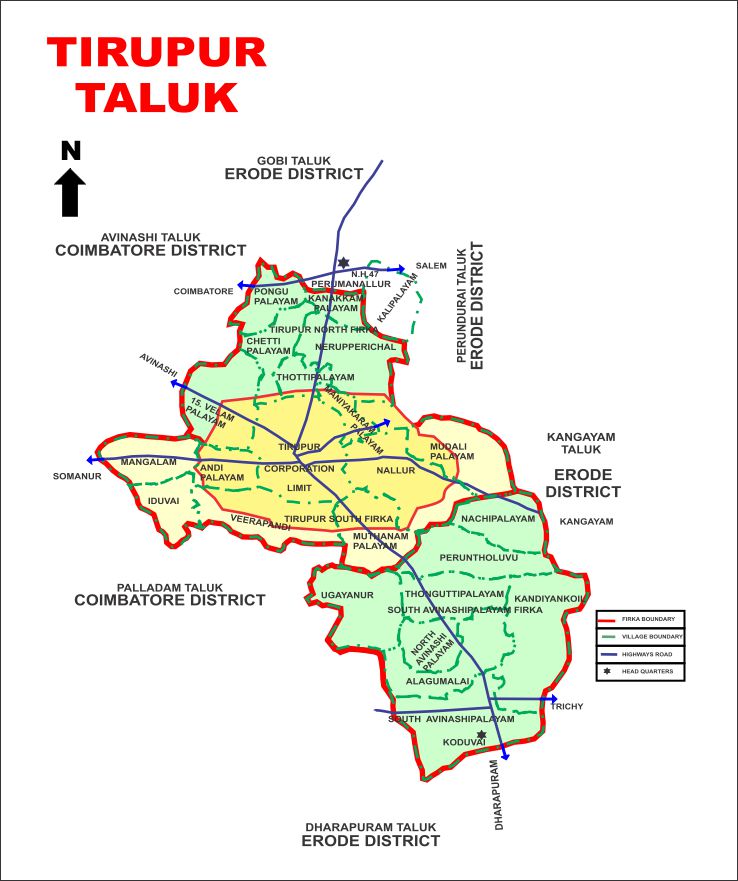 Tirupur Guide Tirupur Taluk